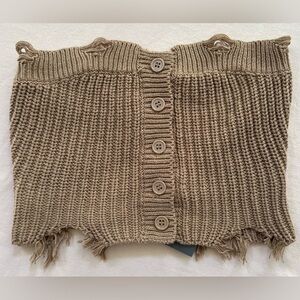 Le Lis Women’s Brown Knit Bandeau Top, NWT